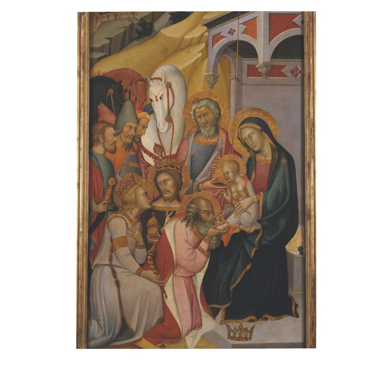 The Adoration of the Kings by Jacopo di Cione Postcard