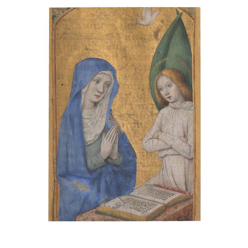 Manuscript Leaf with the Annunciation Postcards